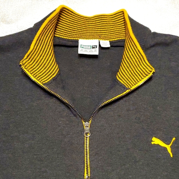 Men's Puma Half Zip Sweater Size XXL Gray Long Sleeve Shirt - Picture 3 of 7